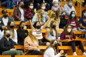 Fans cheer at the Willamette University fundraising game