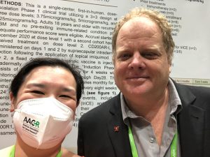 Jennifer Chang, PhD, and Mike Olin at the AACR 2022 Annual Meeting