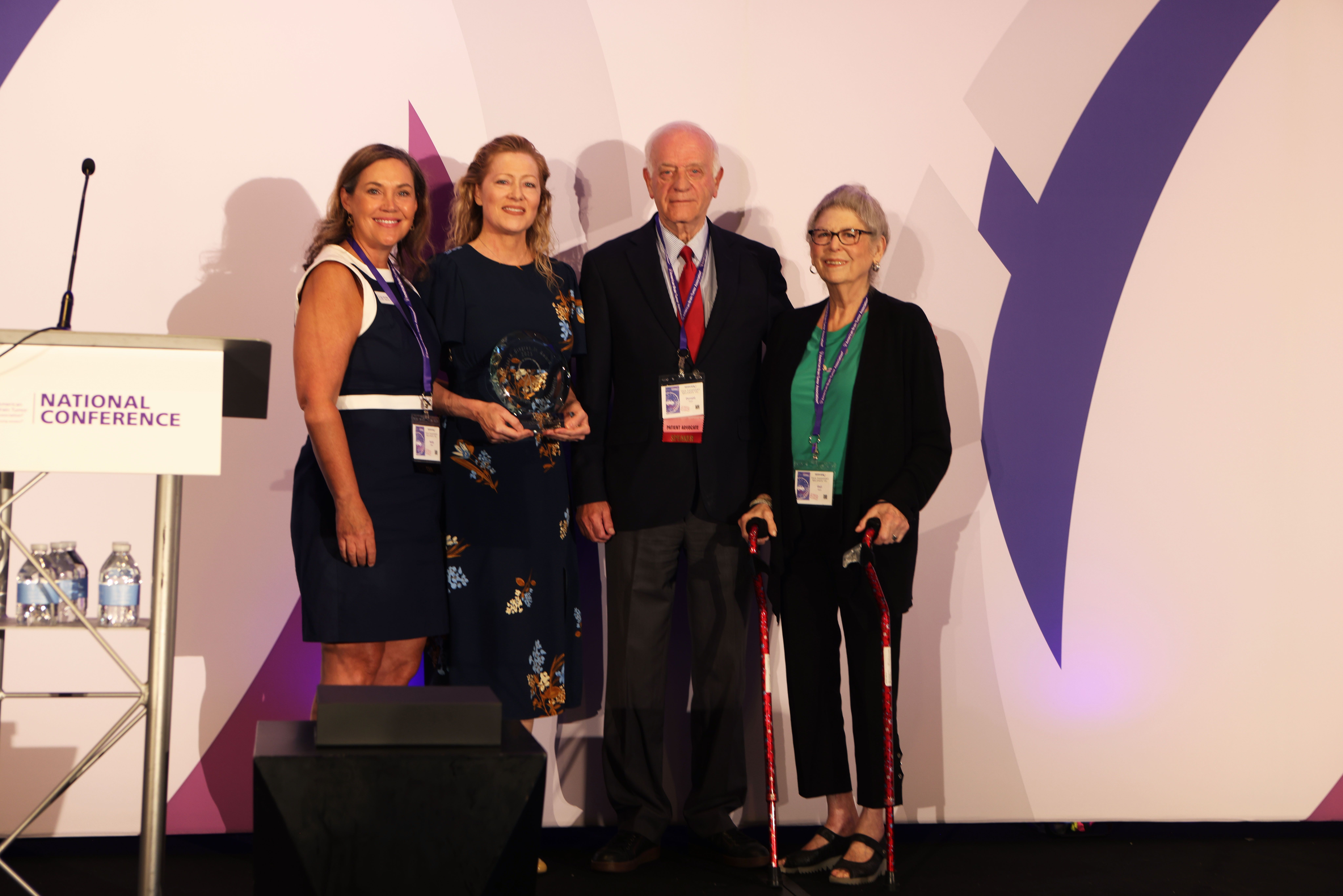 Dr. Dunbar with ABTA CEO Kelly Sitkin and Don and Gail Segal