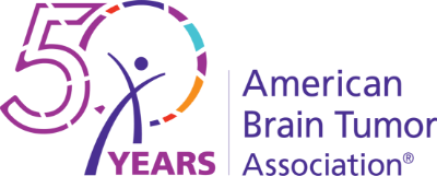 Logo: American brain tumor association. 50 years.