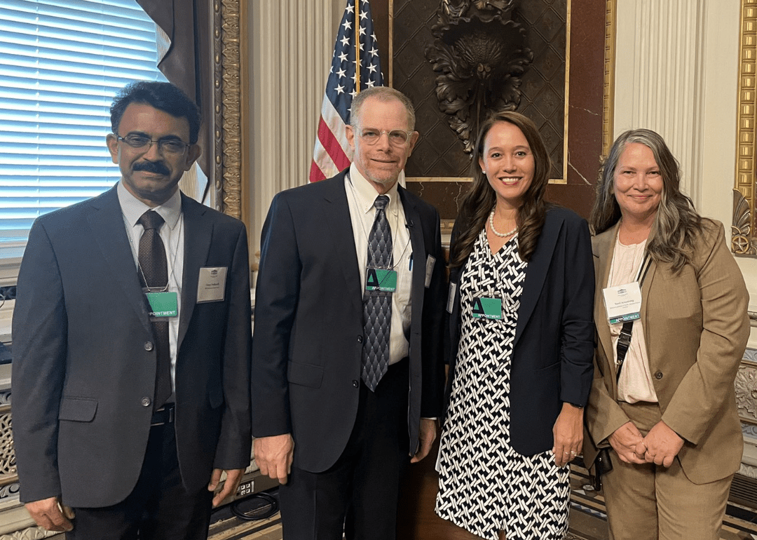 ABTA Chief Mission Officer Nicole Willmarth, PhD, with neuro-oncology leaders at the White House's Cancer Moonshot Brain Cancers Forum in May